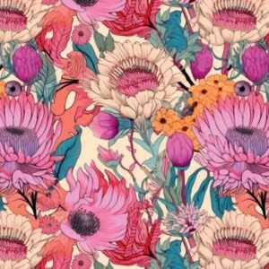 Devonstone - Nora's Natives Modern Floral - 108" Wide
